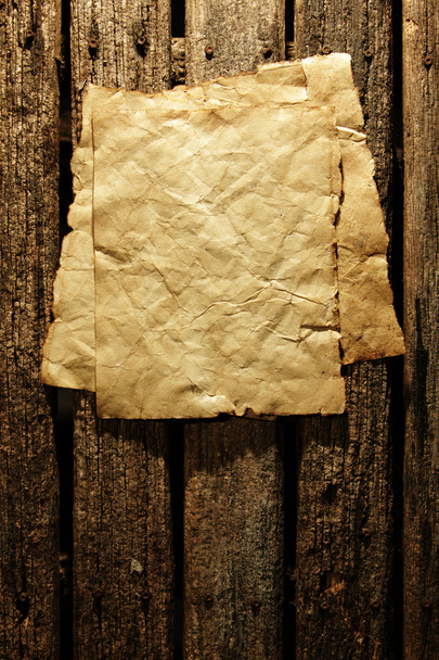 Starý papír na dřevěné stěně obrazce - Fotografie, Obrázek