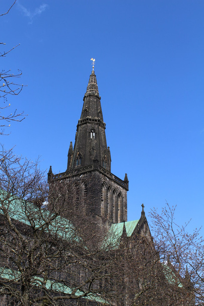 The spire of Glasgow Cathedral on a summer day - Photo, Image