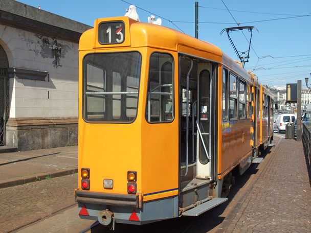 een tram - Foto, afbeelding