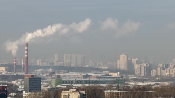 Boru city karşı gelen duman - Video, Çekim