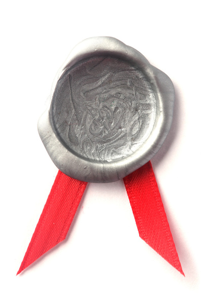 Silver wax seal - Photo, Image