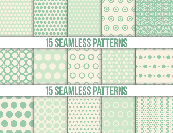 Seamless patterns, polka dots  - Vector, Image
