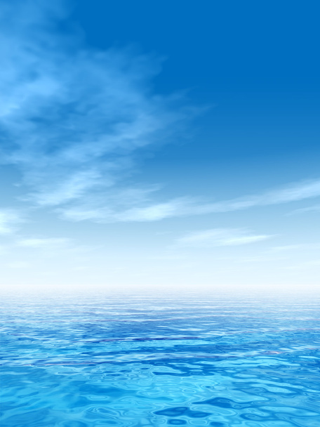 óceán víz hullámai és az ég  - Fotó, kép
