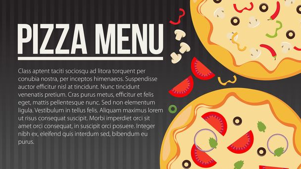 Pizza card menu  - Vektör, Görsel