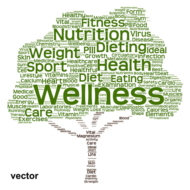  health word cloud - Vector, Image