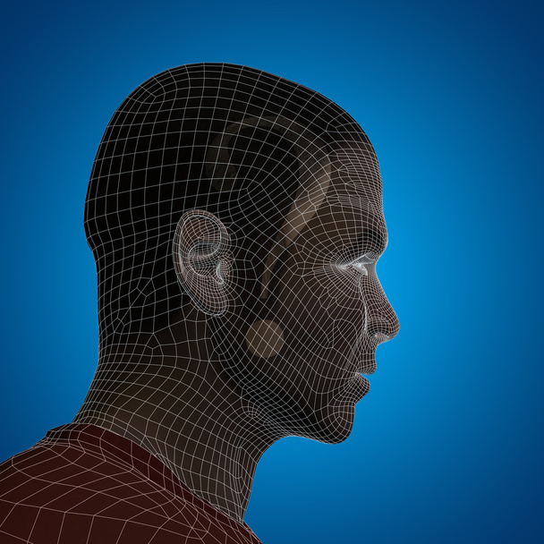  Menschenkopf mit Fragezeichen - Foto, Bild