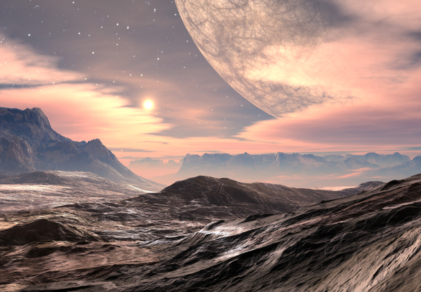 Alien Planet - Fantasielandschaft - Foto, Bild