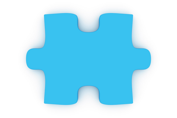 Peça de puzzle azul
 - Foto, Imagem