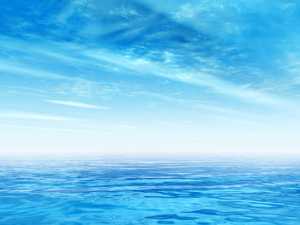 okyanus su dalgaları ve gökyüzü  - Fotoğraf, Görsel
