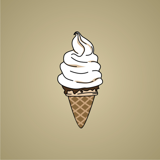 cône de crème glacée - Vecteur, image