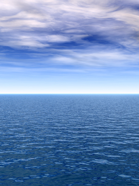 okyanus su dalgaları ve gökyüzü  - Fotoğraf, Görsel