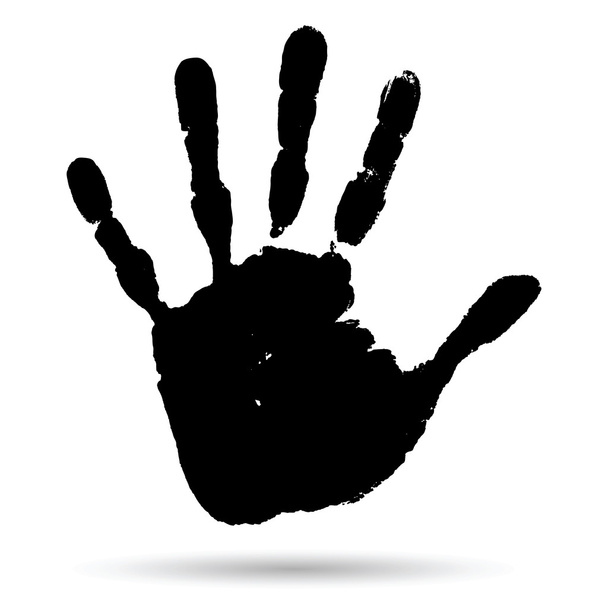  black paint human hand  - Photo, Image