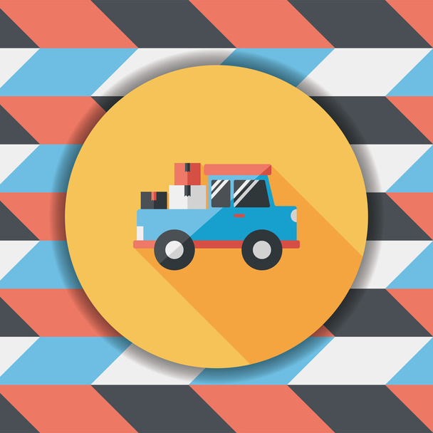 Transportation truck flat icon with long shadow,eps10 - Vektor, obrázek