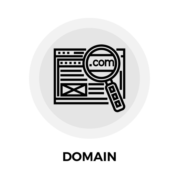 Icono de línea de dominio - Vector, Imagen