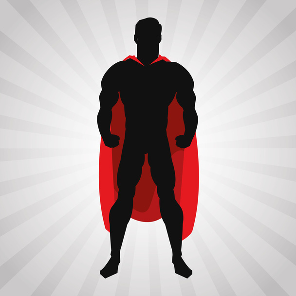 Diseño de superhéroes. Icono de Superman. Ilustración de vestuario
 - Vector, imagen