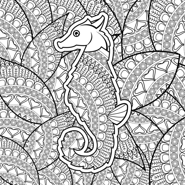 Animal design. Adult coloring concept. white background - Vector, Image