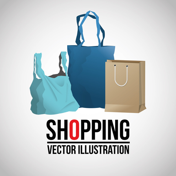 Diseño de compras. Icono de bolsa de compras. concepto de venta
 - Vector, imagen