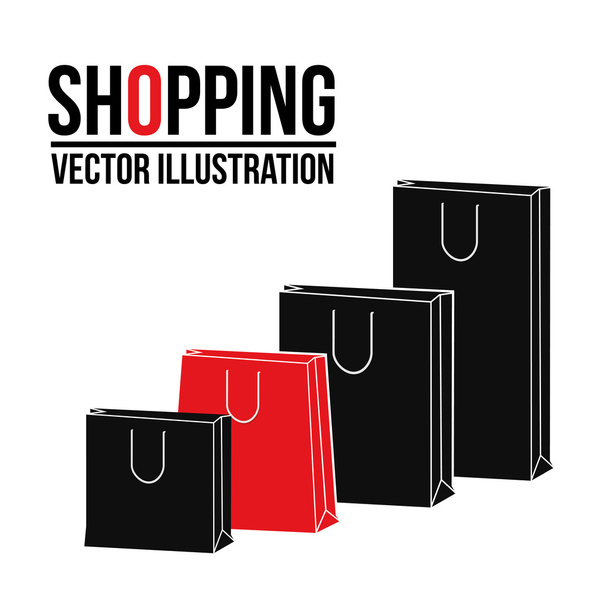 Diseño de compras. Icono de bolsa de compras. concepto de venta
 - Vector, imagen