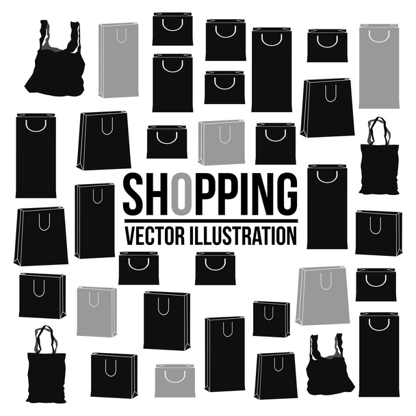 Shopping design. Icona della borsa della spesa. concetto di vendita
 - Vettoriali, immagini