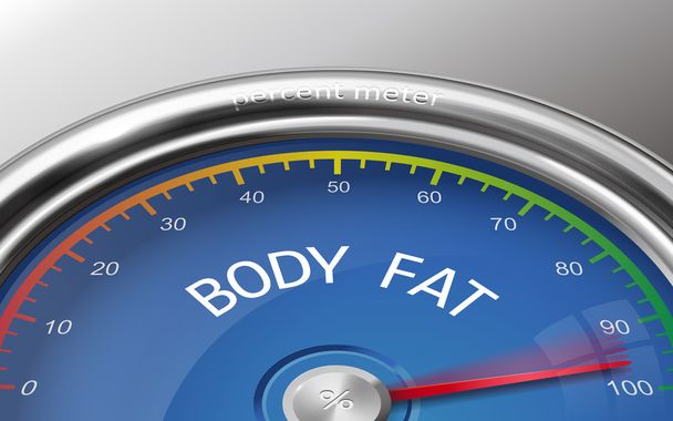 gordura corporal indicador medidor de ilustração 3d conceitual
 - Vetor, Imagem