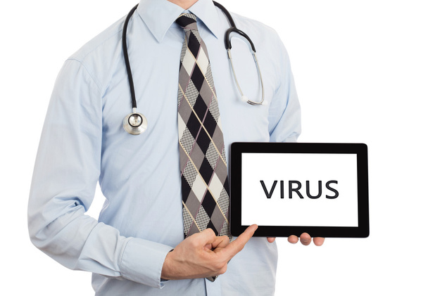 Tableta de retención del médico - Virus
 - Foto, imagen