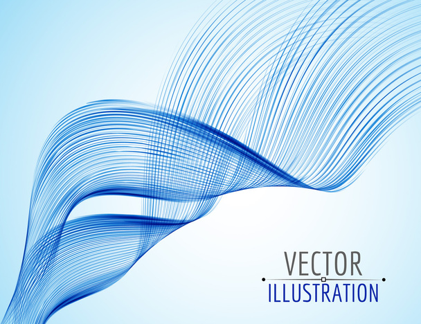 Olas de línea abstracta. Líneas brillantes y brillantes. Historia del vector. - Vector, Imagen