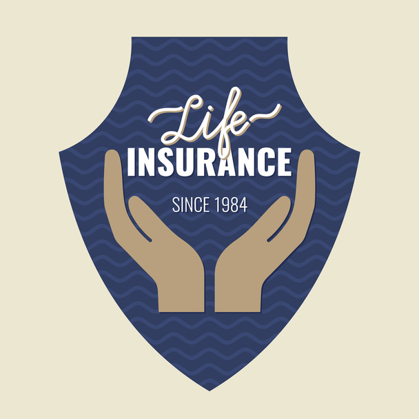 Life insurance-logó.  - Vektor, kép