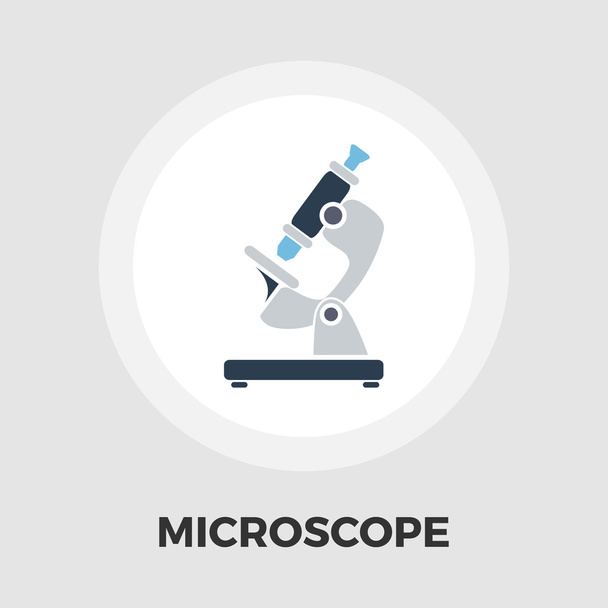 Microscope icon flat - Vektör, Görsel
