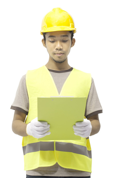 Male Worker Hold Clipboard - Foto, Bild