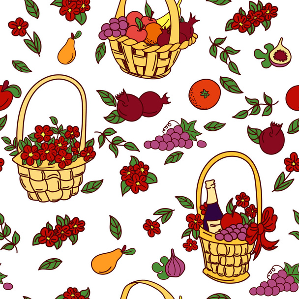 Summer seamless pattern background - Vector, Image