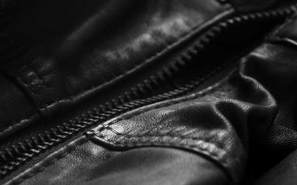 Black leather background - 写真・画像