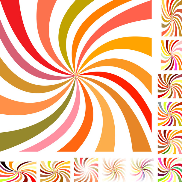 Verão cor espiral design fundo conjunto
 - Vetor, Imagem