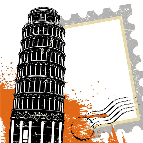 Pisa torony - Vektor, kép