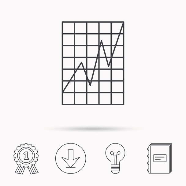 Chart icon. Graph diagram sign. - Vector, Image