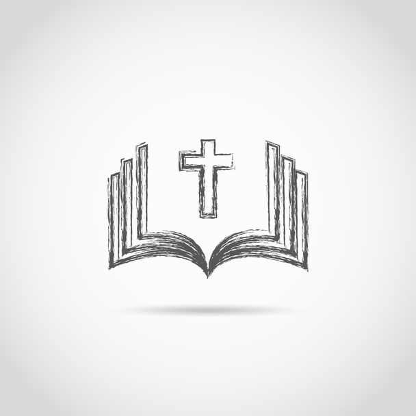 Logo van de kerk van de Bijbel. de naam van de missie. Bible Society. - Vector, afbeelding