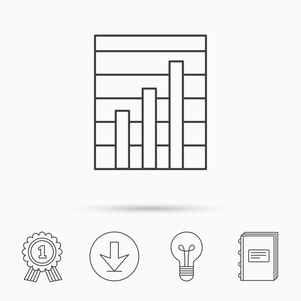 Chart icon. Graph diagram sign. - Vector, afbeelding