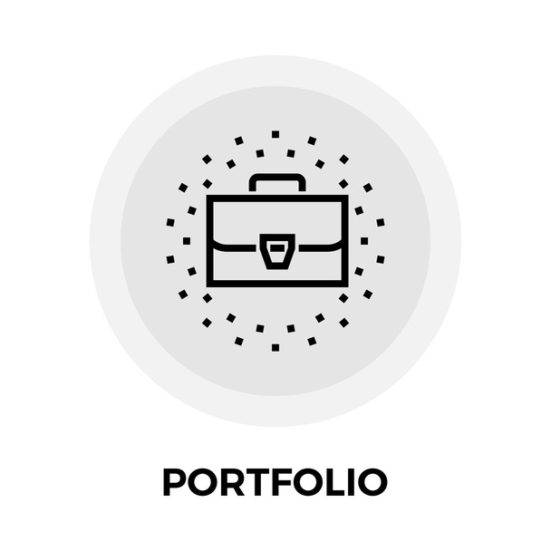 Portfolio Line Icon - Vetor, Imagem