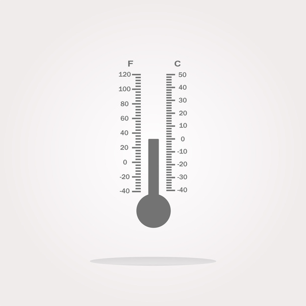 vector Thermometer web icon button - Вектор,изображение