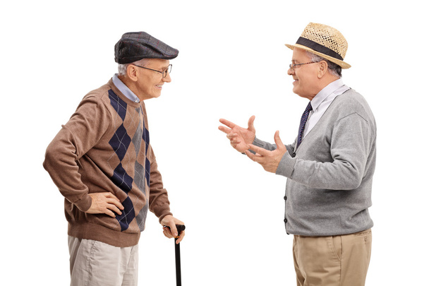 senior gentlemen talking to each other  - Φωτογραφία, εικόνα