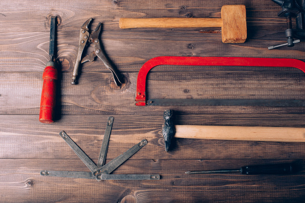 Old carpenter tools - Foto, Imagem