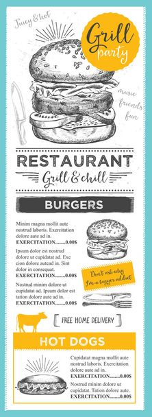 restaurant menu brochure modèle
  - Vecteur, image