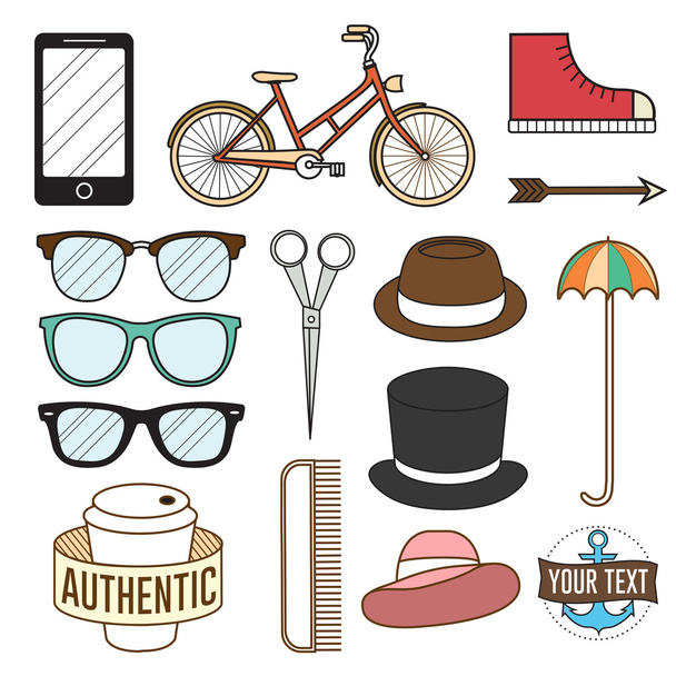 Vector Hipster Objects - Vector, Image