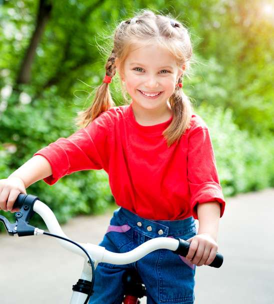 Girl with bicycle - Foto, Imagen