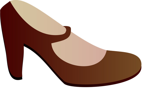 vector image of brown footwear. - Vektor, Bild
