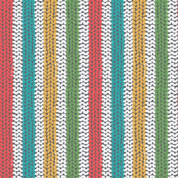 Knitted colorful seamless texture - Vector, Image