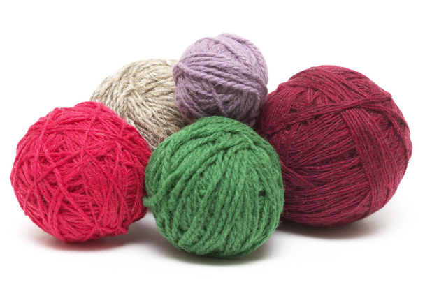 Five colored wool clews - Photo, image