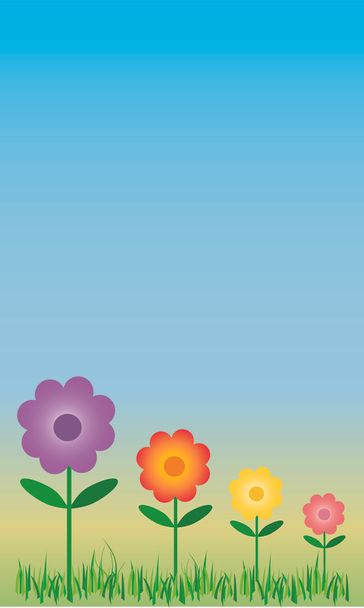 Design of a background with flowers - Vector, afbeelding