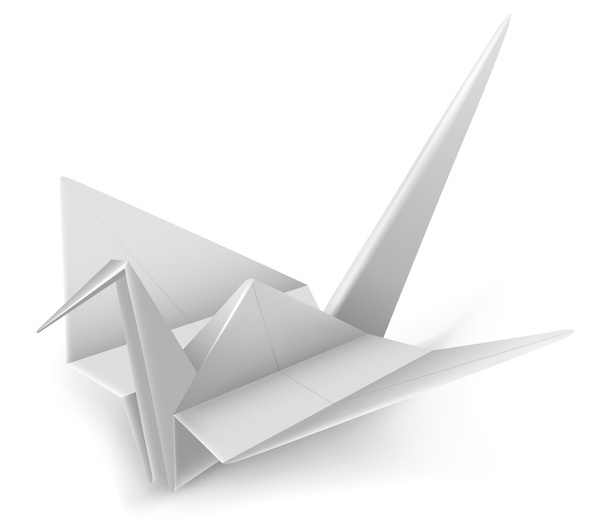 Crane Origami - Vektor, kép