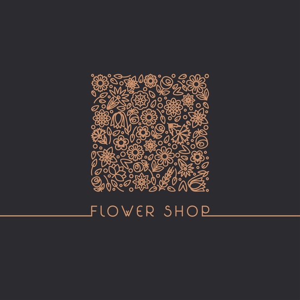 Kukkakaupan logo
   - Vektori, kuva