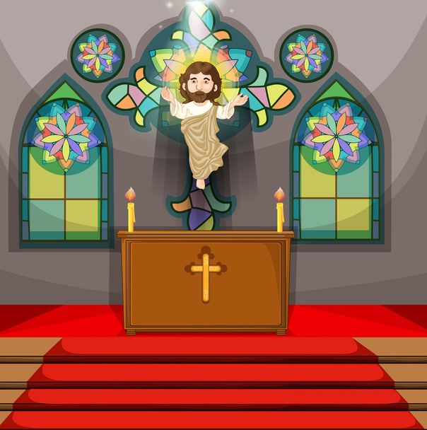 Postava Ježíše v kostele - Vektor, obrázek